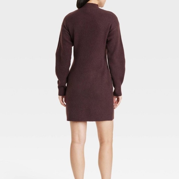 COPY - (NWT) A New Day Women's Brown Long Sleeve Mock Turtleneck Sweater Dress S - Picture 4 of 7